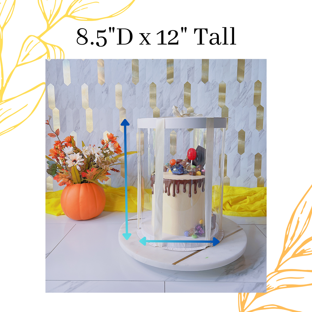 Tall clear cake boxes