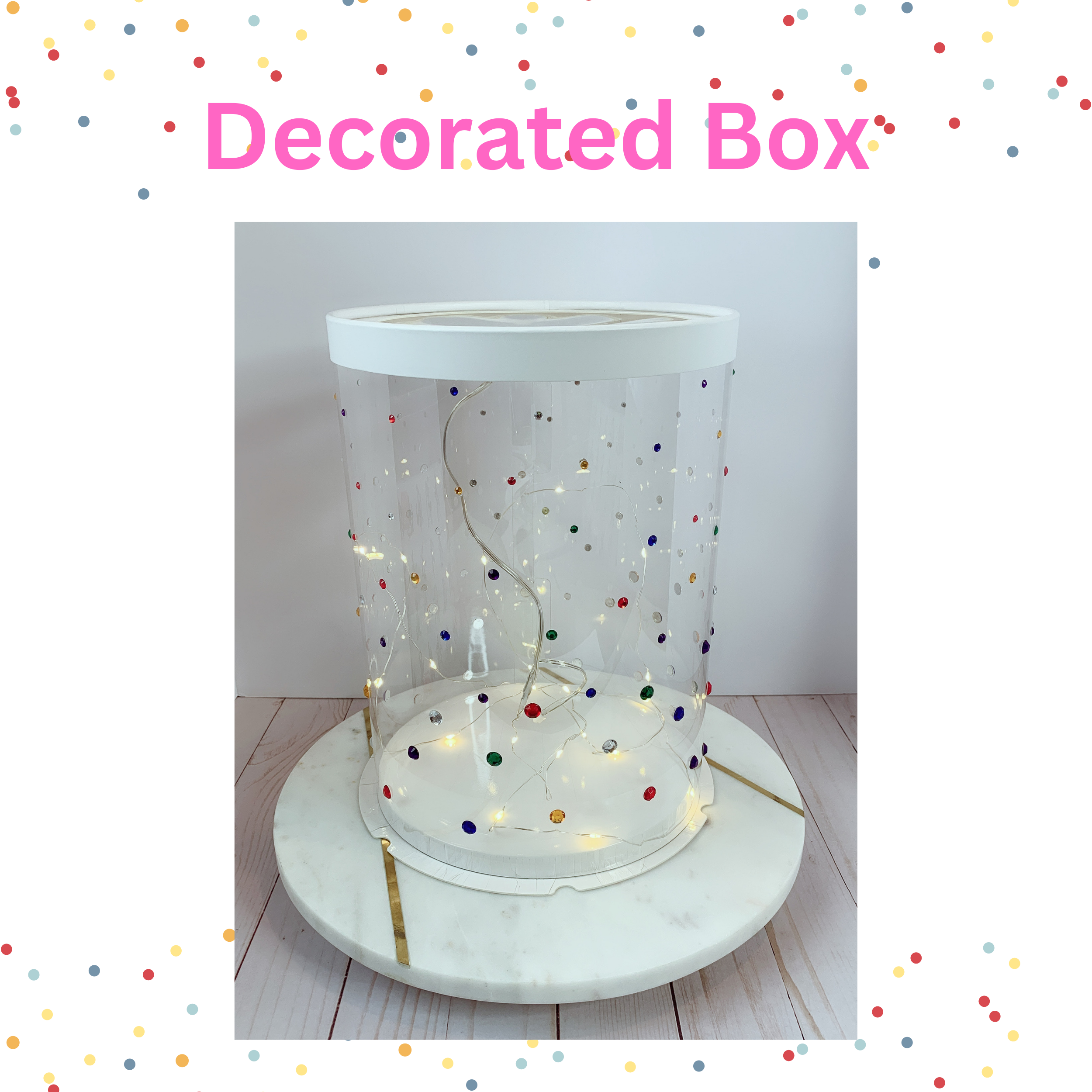 Tall clear cake boxes