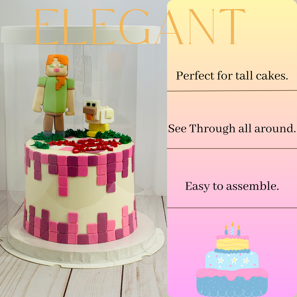 Tall clear cake boxes
