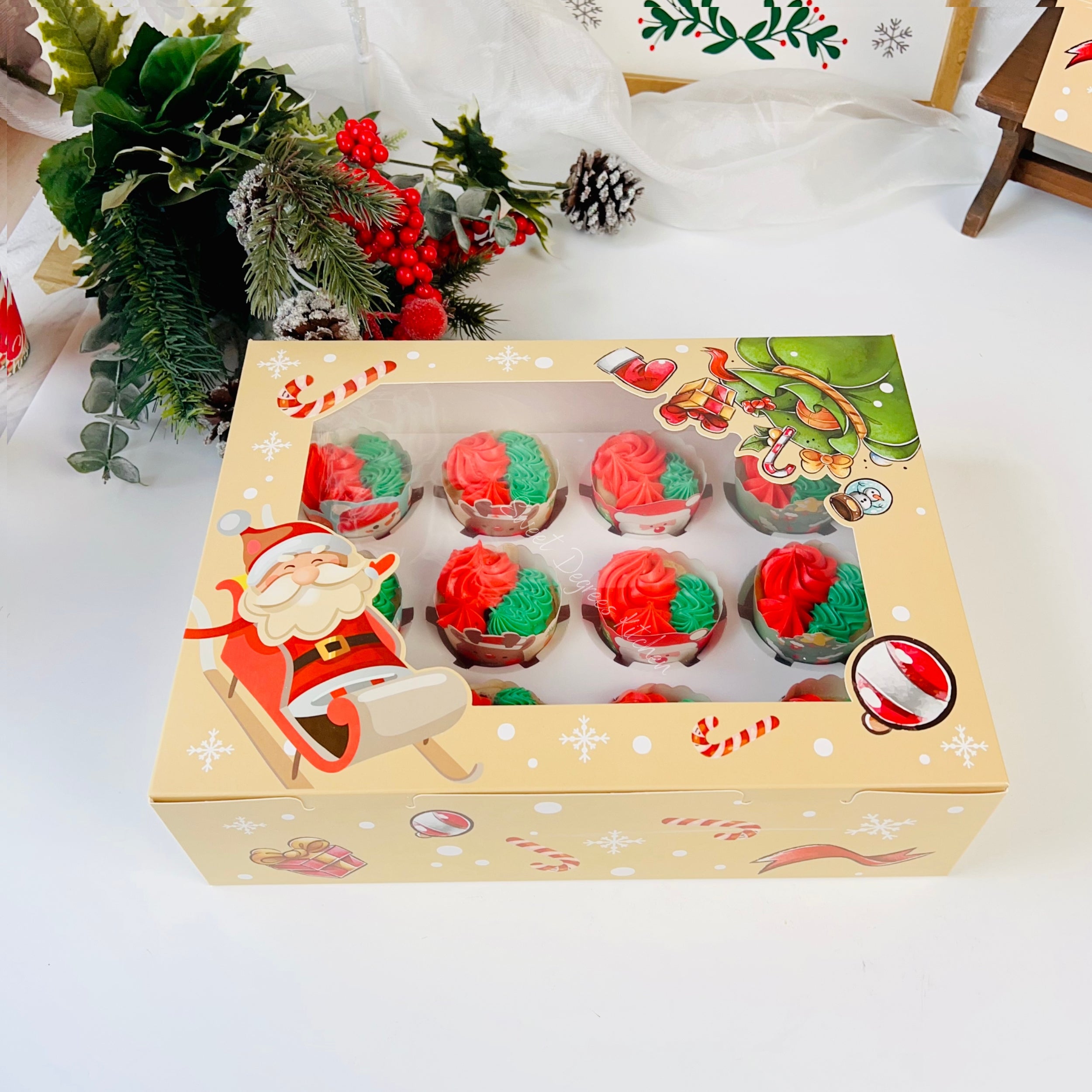 Christmas Cupcake Cookie Boxes