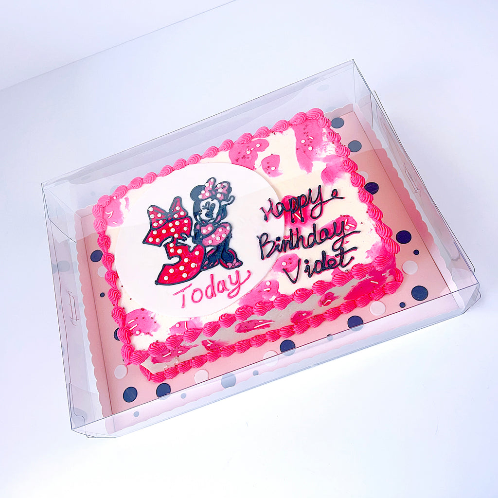 Rectangle Clear cake boxes for Number cakes and sheet cakes