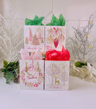 Pink Christmas gift bags