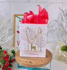 Pink Christmas gift bags