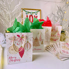 Pink Christmas gift bags