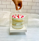 6 inch square clear small cake box