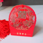 Chinese Red Wedding Favor Boxes with Tassel