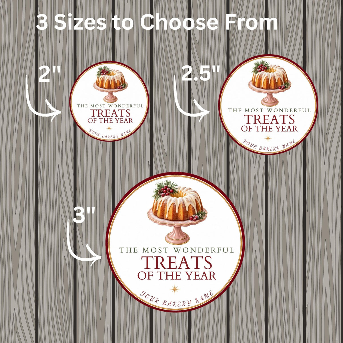 Baking Stickers, Personalized Christmas Kitchen Labels, Holiday Cookie Packaging Seals, Custom Baked With Love Designs