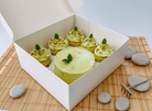 Cake and Cupcake Bento Box with Clear Lid - 1 Cake & 5 Cupcakes - cakecupake5 Cupcake boxes