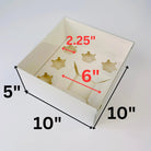 Cake and Cupcakes Bento Boxes With Clear Lid and 5 Cupcake Holes - cakecupake5Sweet Degrees Kitchen