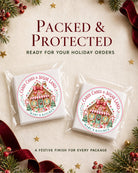 Personalized Christmas Bakery Labels, Round Holiday Treat Packaging Stickers, Custom Cookie Box Seals, Matte or Glossy