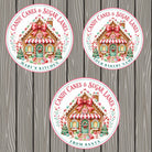 Personalized Christmas Bakery Labels, Round Holiday Treat Packaging Stickers, Custom Cookie Box Seals, Matte or Glossy