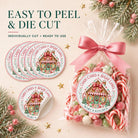 Personalized Christmas Bakery Labels, Round Holiday Treat Packaging Stickers, Custom Cookie Box Seals, Matte or Glossy