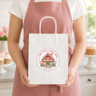 Personalized Christmas Bakery Labels, Round Holiday Treat Packaging Stickers, Custom Cookie Box Seals, Matte or Glossy
