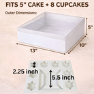 Clear Bento Cake Box 1 + 8 Cupcake Combo - variant_product_type
