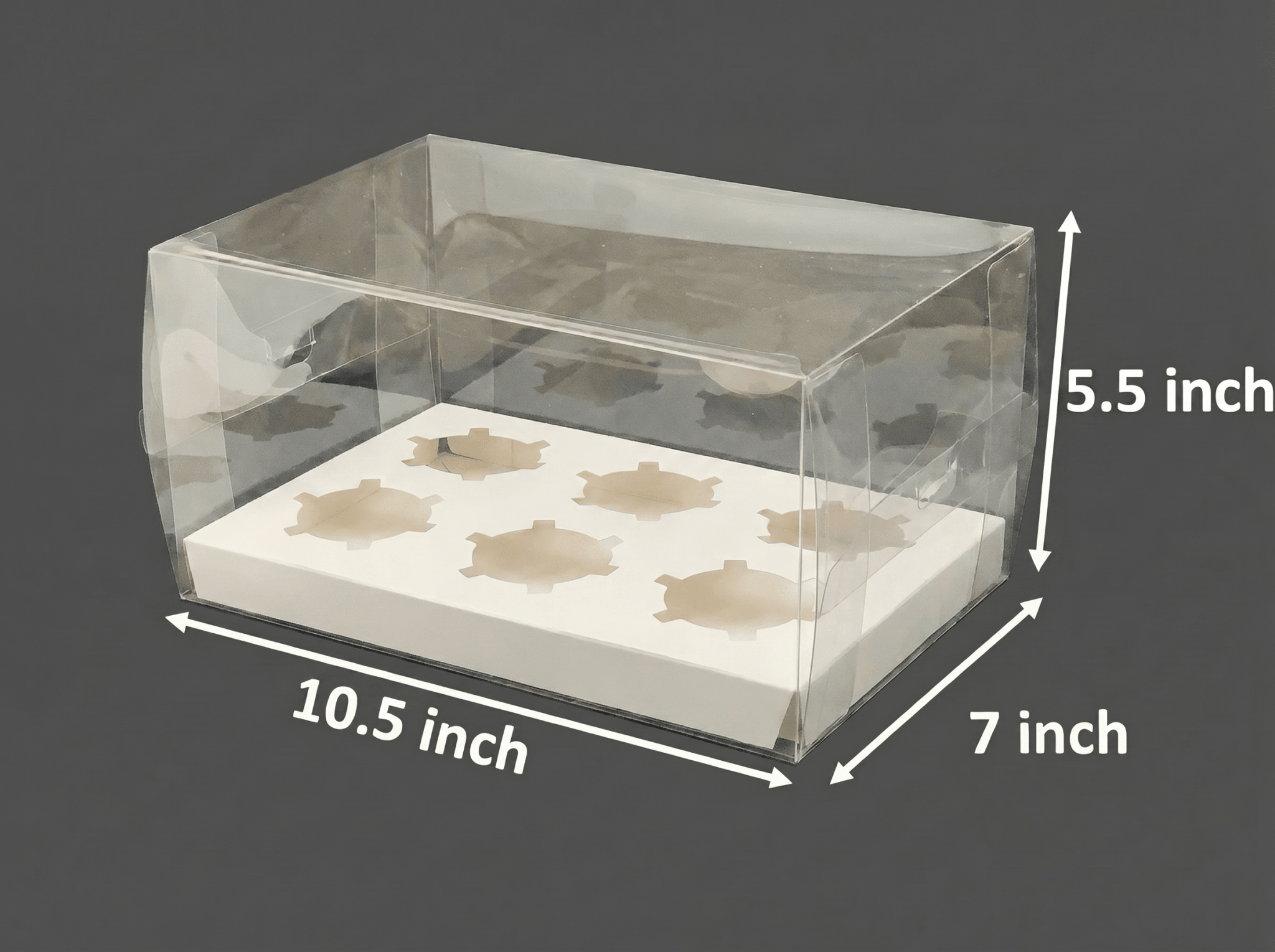 Clear Cupcake Boxes for 6 Cupcakes - variant_product_type