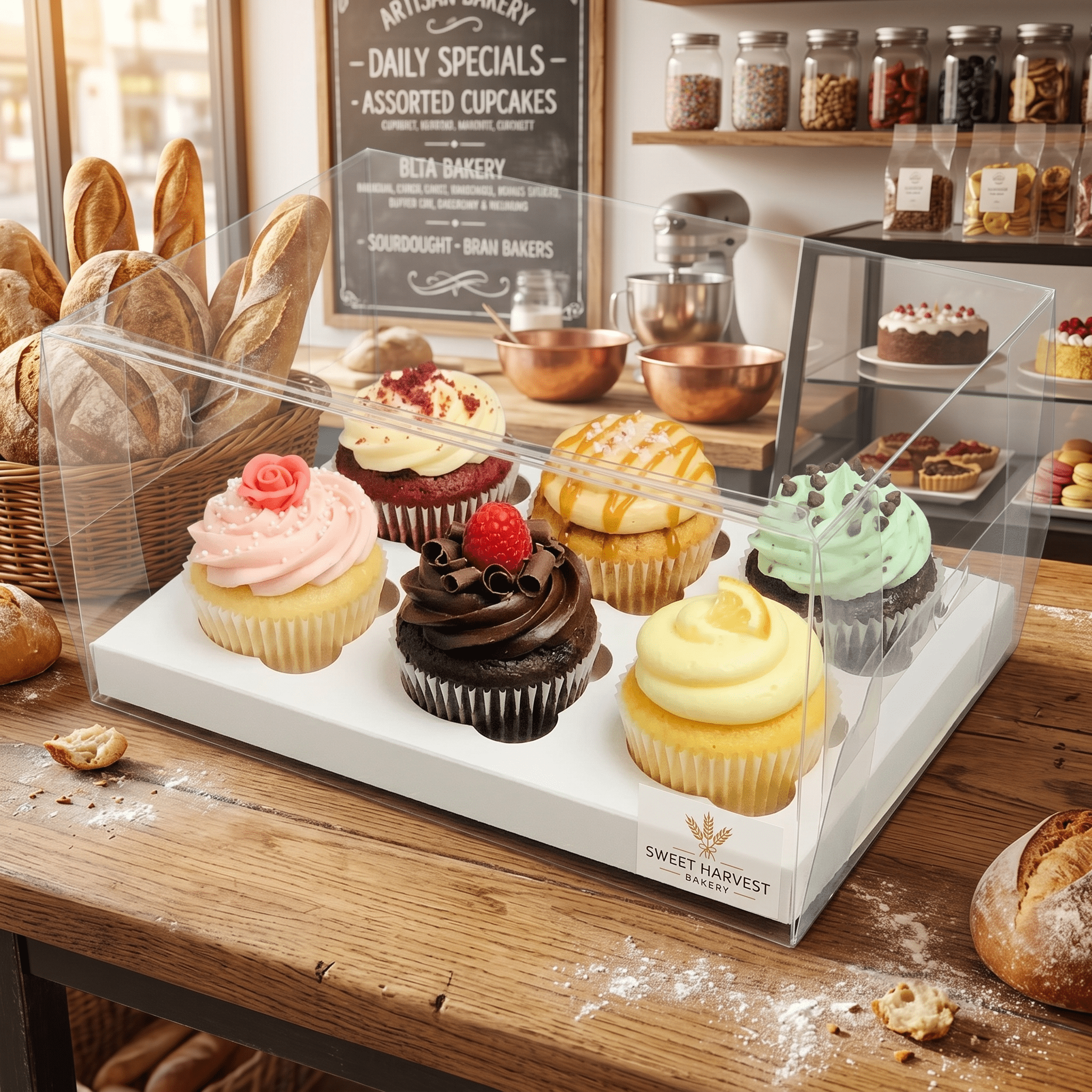 Clear Cupcake Boxes for 6 Cupcakes - variant_product_type