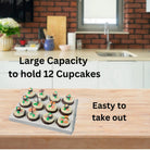 Clear Cupcake & Muffin Boxes with 12 Holes - cupcake12Sweet Degrees Kitchen