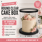 Clear Round Cake Box 10 x 9.5 for Decorated Cakes & Events - variant_product_type