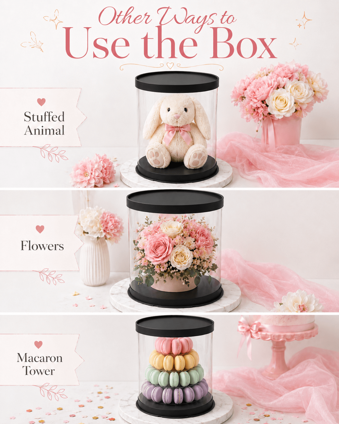 Clear Round Cake Box 10 x 9.5 for Decorated Cakes & Events - variant_product_type