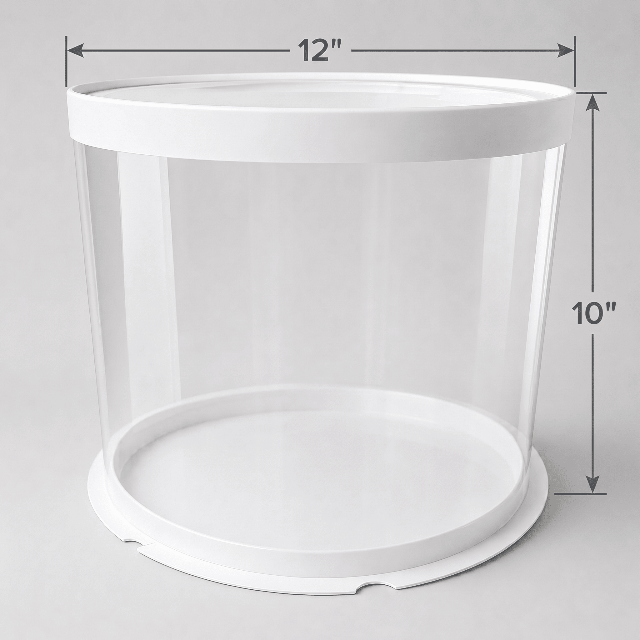 Clear Round Cake Box 11.75 x 10 for Decorated & Tiered Cakes - variant_product_type