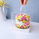 Clear Square Cake Box 6 x 6 x 6 with Handle - variant_product_type