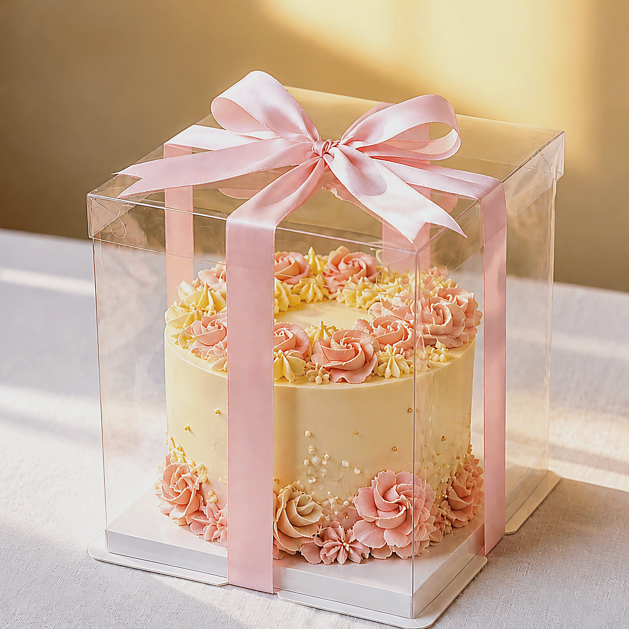Clear Square Cake Box 8.5 x 8.5 x 9 for decorated cakes - variant_product_type