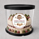 Cookie Box Label, Merry & Bright Christmas Design, Personalized Bakery Packaging Sticker, Festive Homemade Treat Seal