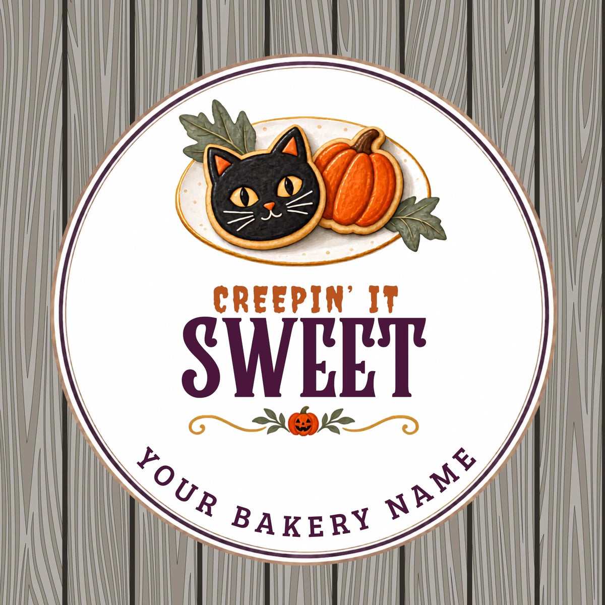 Creepin’ It Sweet Halloween Bakery Stickers & Labels - #variant_product_type#