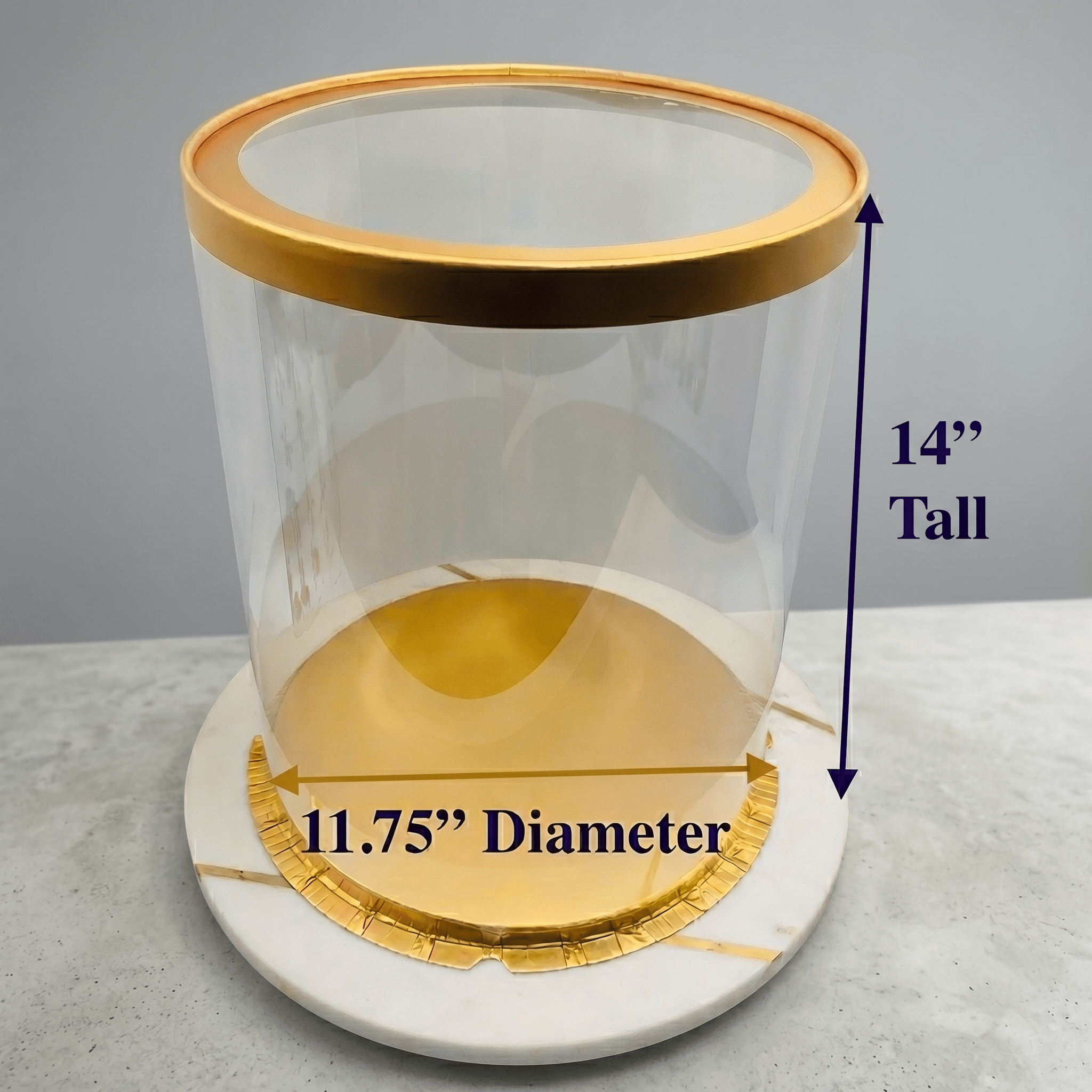 Extra Tall Clear Round Cake Box 11.75 x 14 for Tiered Cakes - variant_product_type