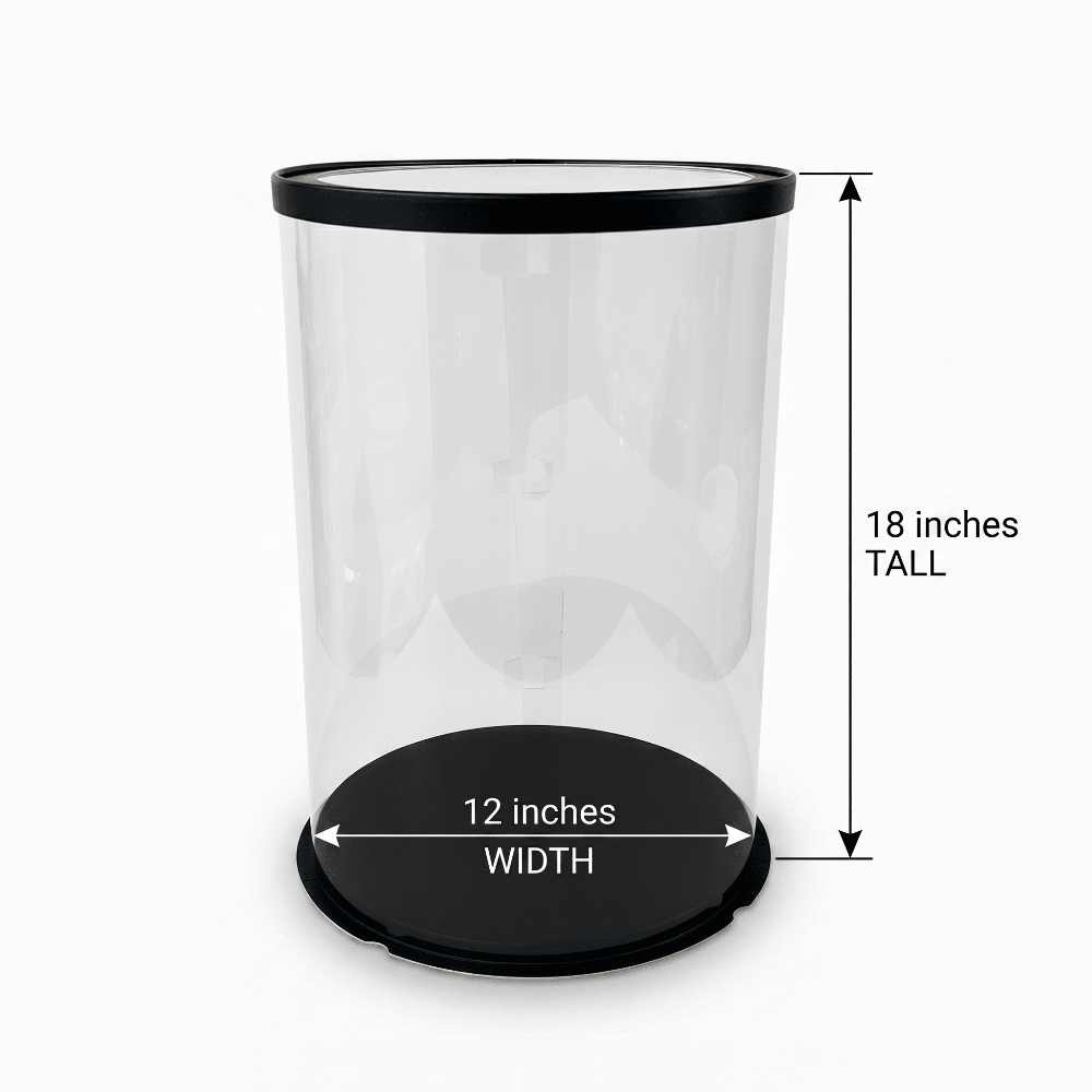 Extra Tall Clear Round Cake Box 12 x 18 for Tiered Cakes & Toppers - variant_product_type