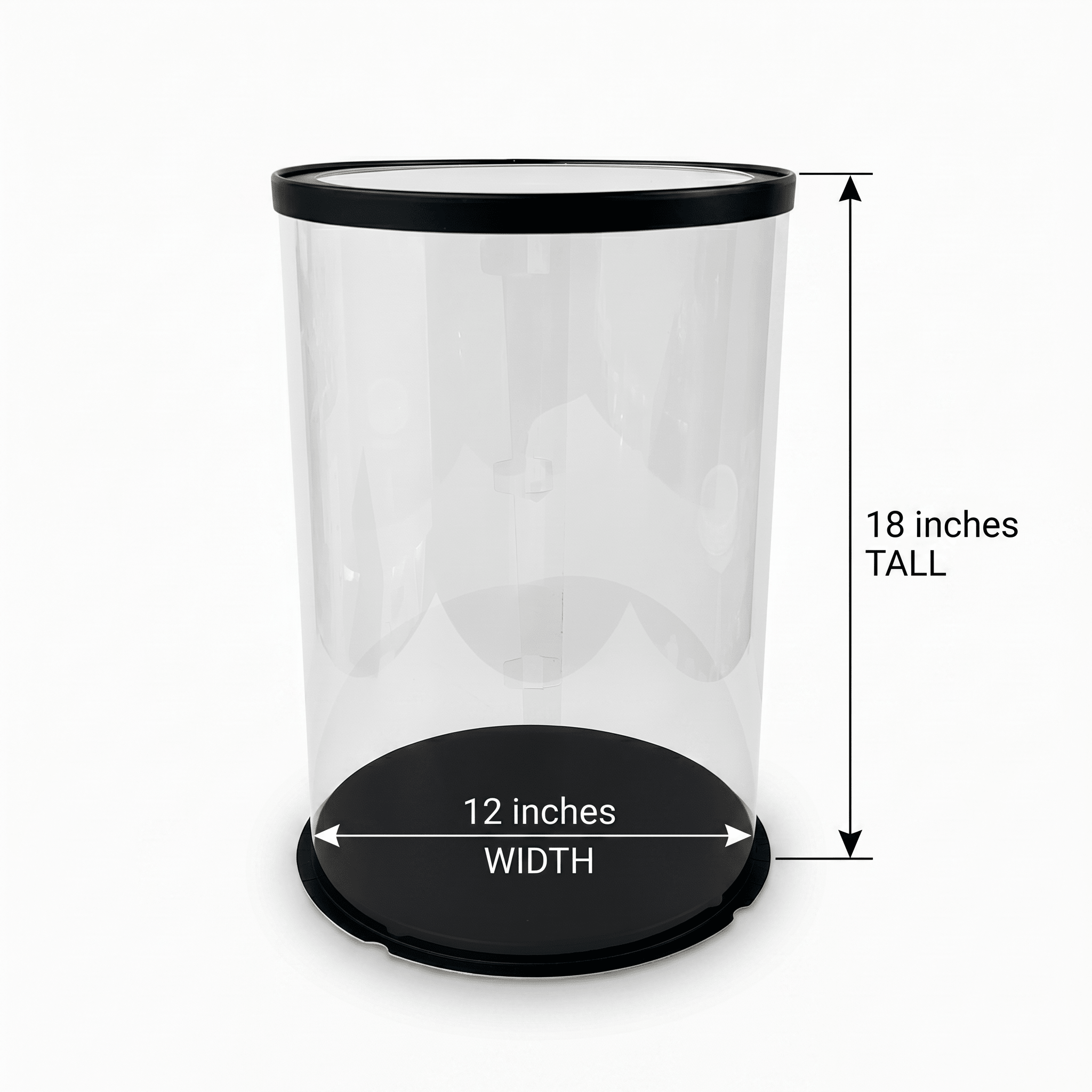 Extra Tall Clear Round Cake Box 12 x 18 for Tiered Cakes & Toppers - variant_product_type