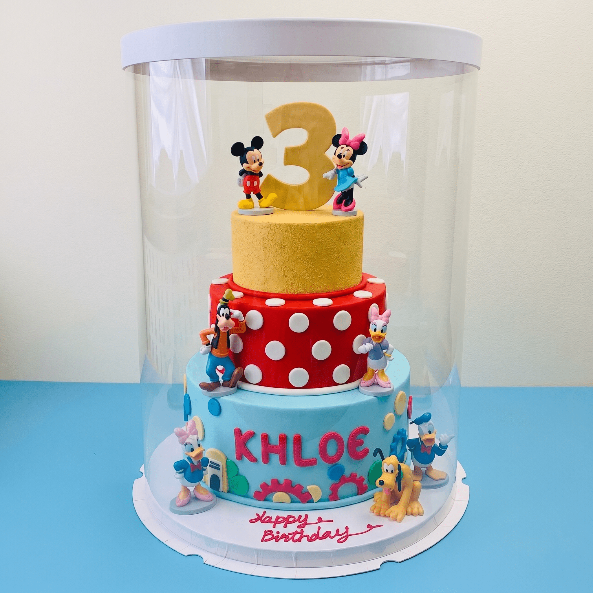 Extra Tall Clear Round Cake Box 12 x 18 for Tiered Cakes & Toppers - variant_product_type