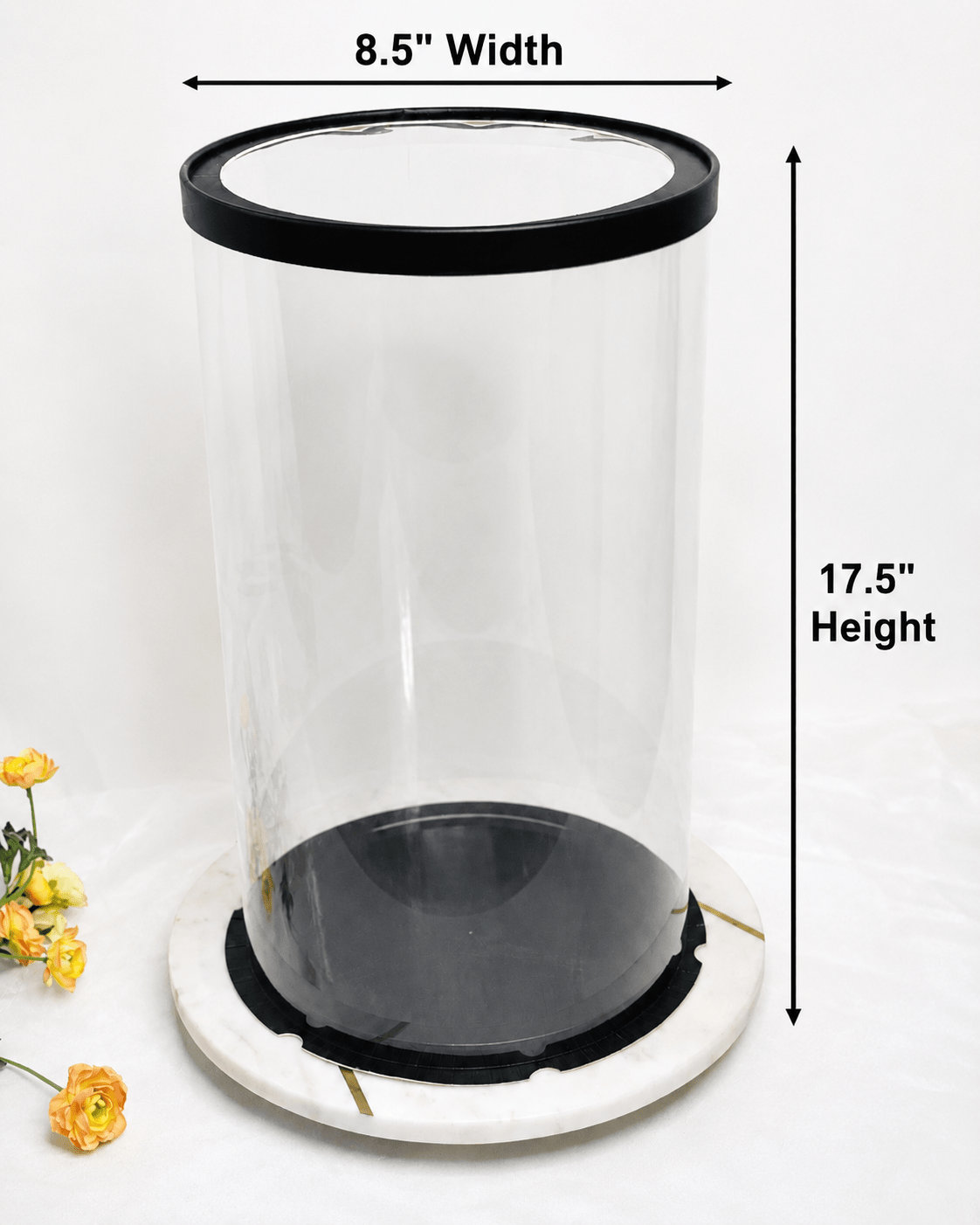 Extra Tall Clear Round Cake Box 8.5 x 17.5 for Tiered Cakes & Toppers - variant_product_type