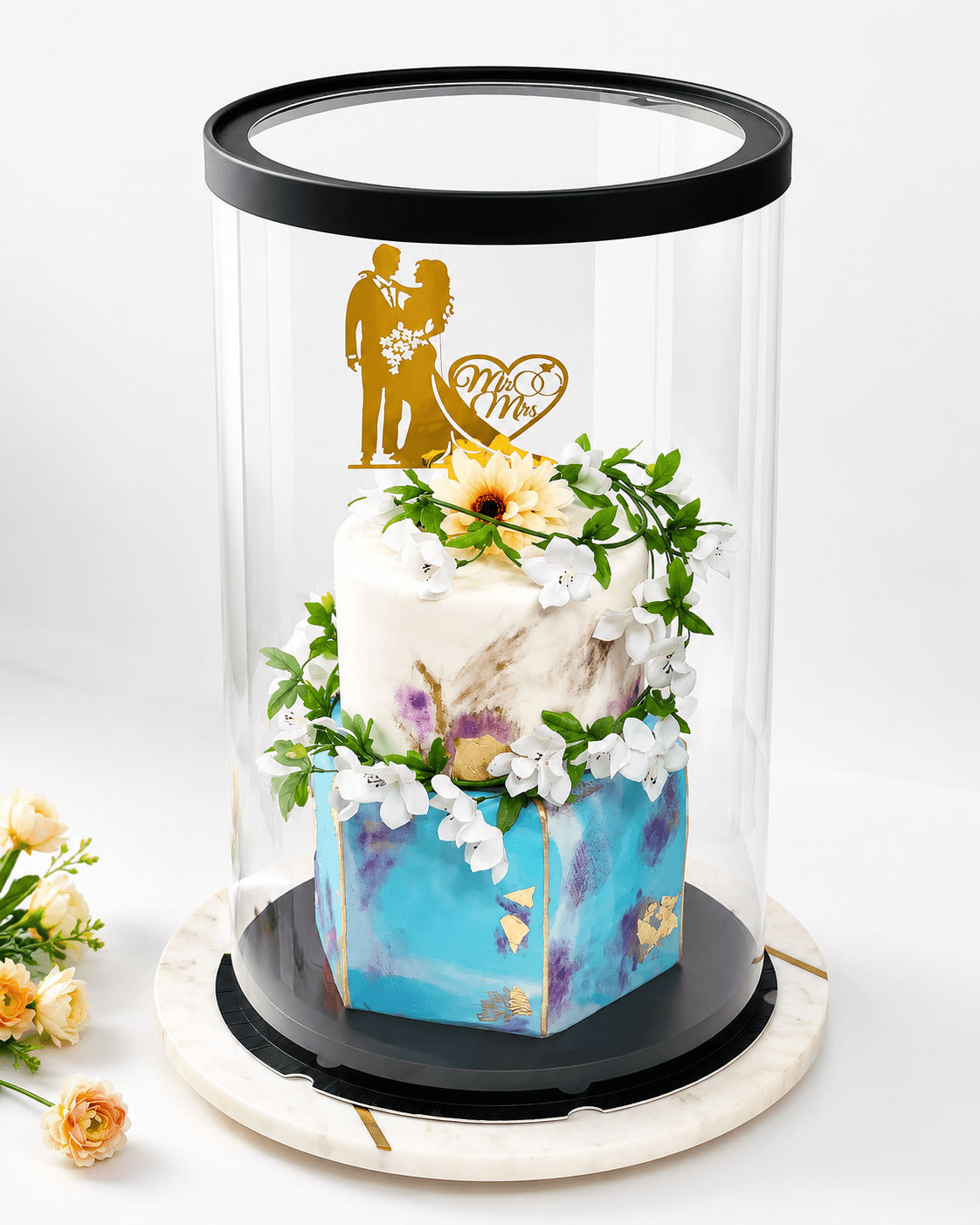 Extra Tall Clear Round Cake Box 8.5 x 17.5 for Tiered Cakes & Toppers - variant_product_type