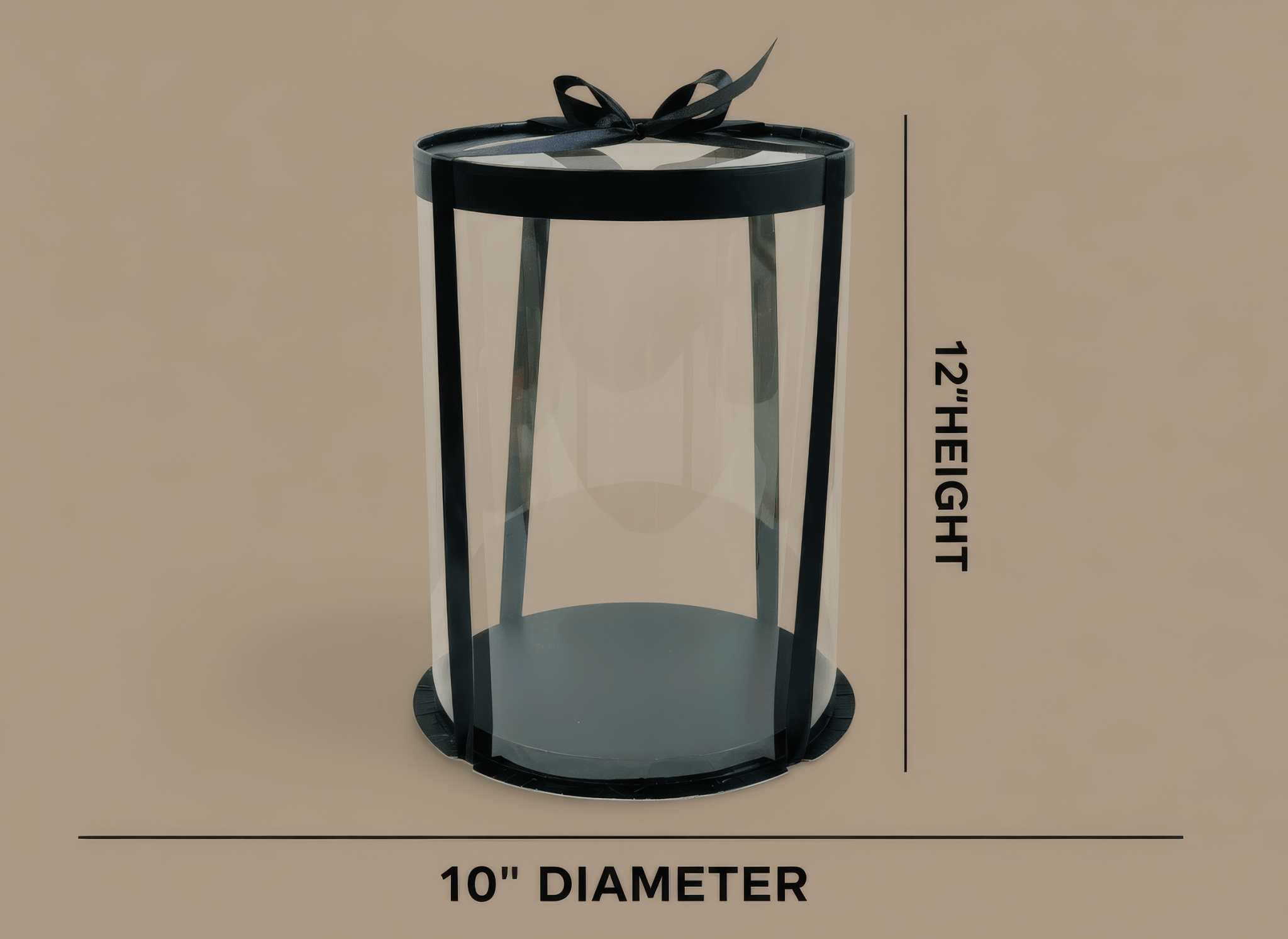 Extra Tall Square Clear Cake Box - 10 x 10 x 12 Inch -  Square Cake box