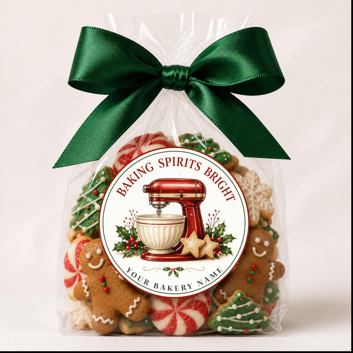 Personalized Christmas Baking Stickers, From the Kitchen of Labels, Holiday Baked Goods Packaging Labels, Custom Bakery Stickers