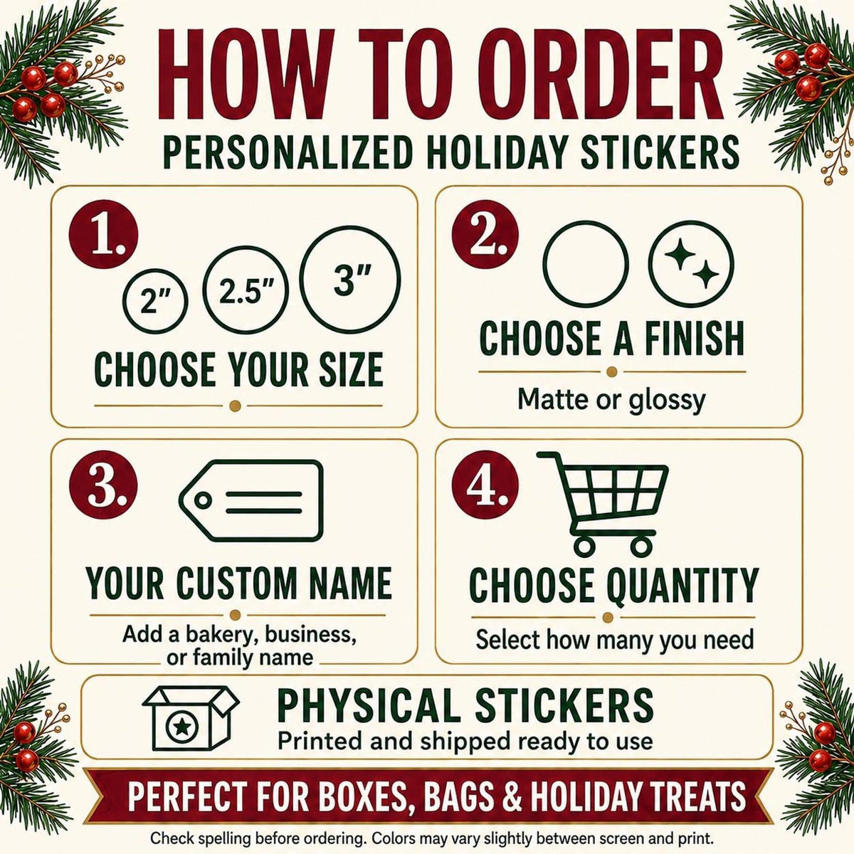 Baking Stickers, Personalized Christmas Kitchen Labels, Holiday Cookie Packaging Seals, Custom Baked With Love Designs
