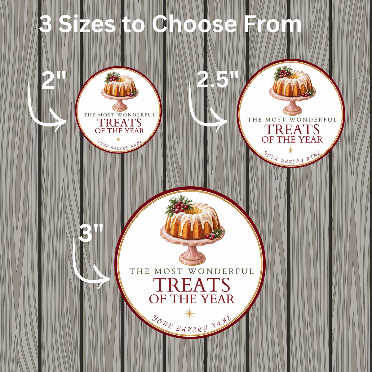 Baking Stickers, Personalized Christmas Kitchen Labels, Holiday Cookie Packaging Seals, Custom Baked With Love Designs