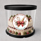 Personalized Labels for Christmas Cookie Boxes, Red Green Holiday Bakery Packaging, Round Stickers, Homemade With Love Gift