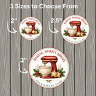 Personalized Christmas Baking Stickers, From the Kitchen of Labels, Holiday Baked Goods Packaging Labels, Custom Bakery Stickers