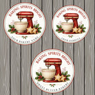 Personalized Christmas Baking Stickers, From the Kitchen of Labels, Holiday Baked Goods Packaging Labels, Custom Bakery Stickers