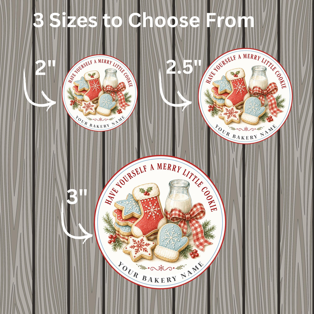 Personalized Christmas Baking Stickers, From the Kitchen of Labels, Holiday Baked Goods Packaging Labels, Custom Bakery Stickers