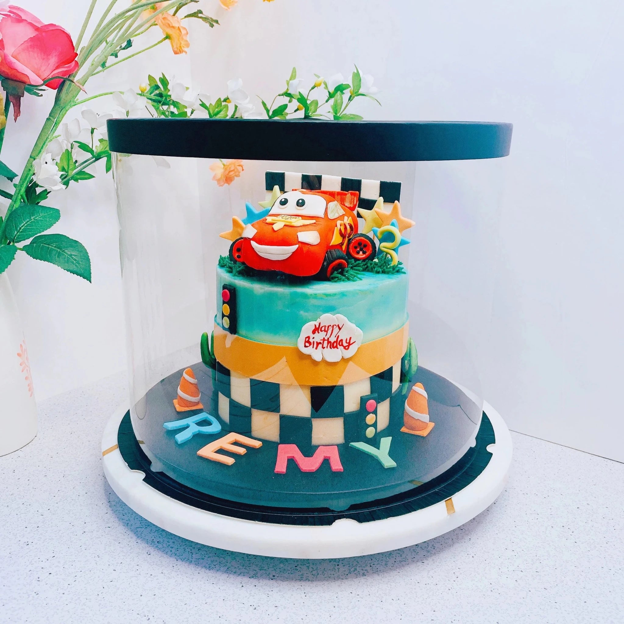 Large Round Clear Cake Boxes - 11.75" D x 10" H -  Round cake box