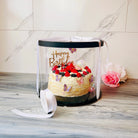 Large Round Clear Cake Boxes - 11.75" D x 10" H -  Round cake box