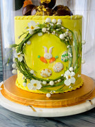 Large Round Tall Gold Clear Cake Box - 11.75" D x 13.5" H - Clear Cake Boxes for Tiered Cakes - Gold Clear Gift Box -  Round cake box