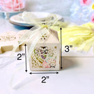 Love Heart Lace Ribbon Wedding Favor Boxes 50 Pcs - loveheartW Gift Boxes & Tins