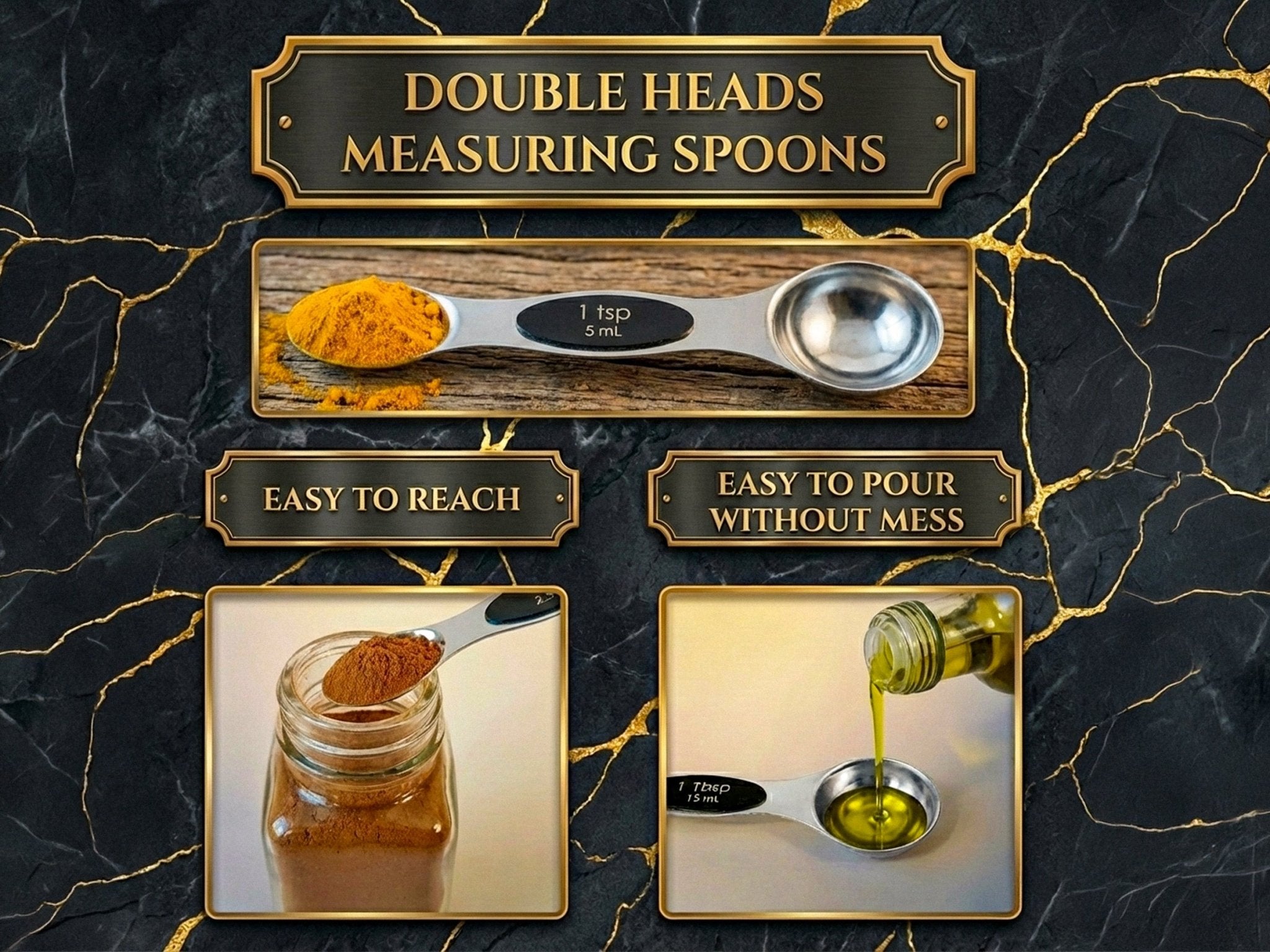 Magnetic Measuring Spoons and Stainless Steel Measuring Cups -  measuring cups and spoons