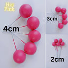 hot pink Mini ball cake topper