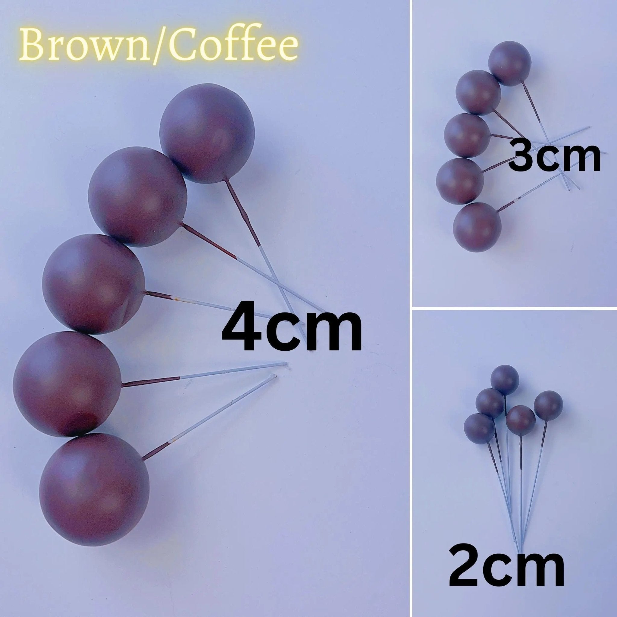 brown Mini ball cake topper