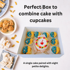 Mini Cake and Cupcakes Bento Boxes With Clear Lid and 8 Cupcake Holes - Sweet Degrees Kitchen